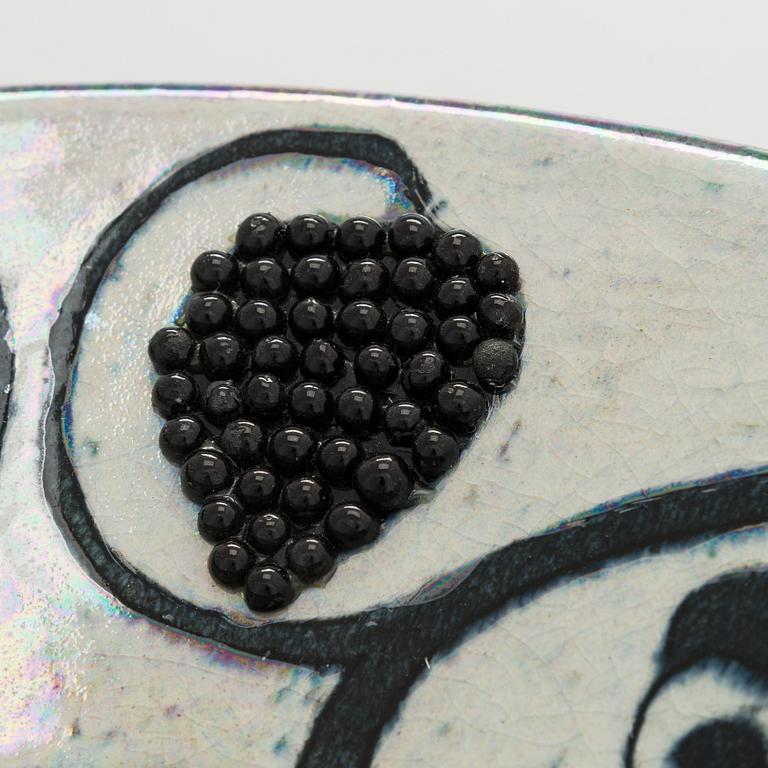 Birger Kaipiainen, dekorationsfat, keramik, signerad Kaipiainen Arabia.