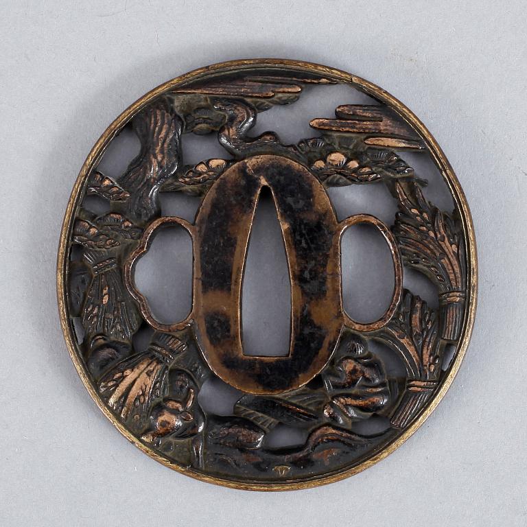 TSUBA, brons, Japan.