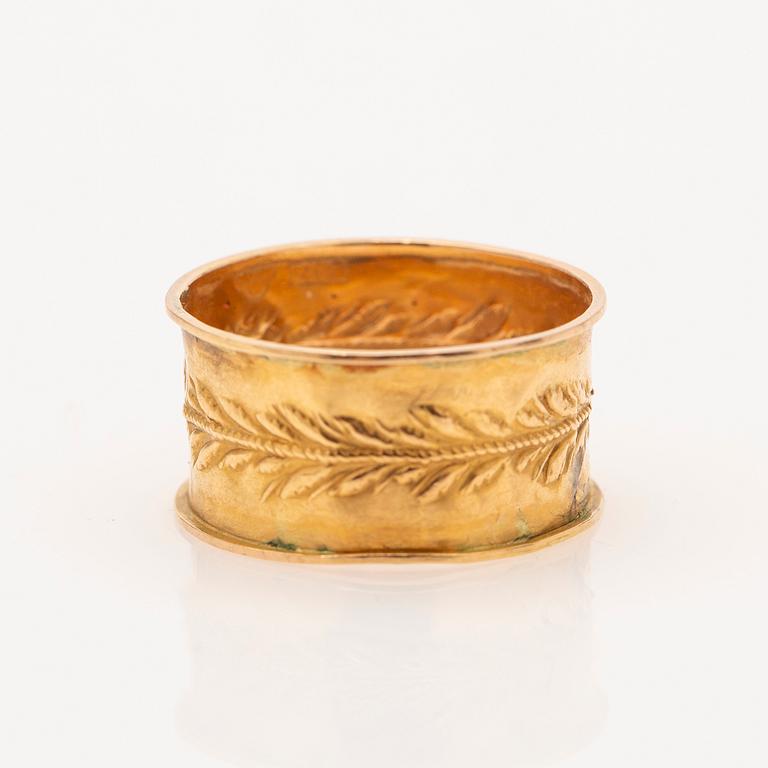 Anders Wedin (active 1838–1864). Engagement ring, 18k, Söderhamn.