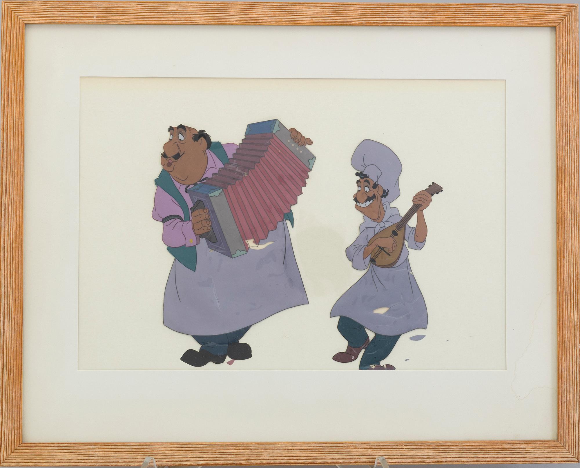 HANDPAINTED FILMCELL, from the film Lady and the Tramp, 1955.