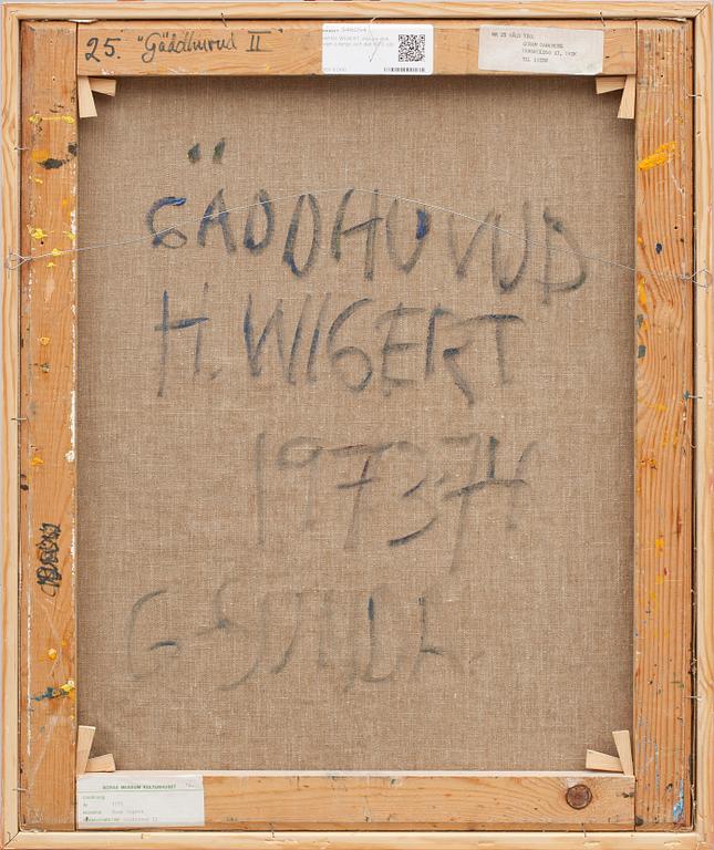 HANS WIGERT, olja på duk, sign á tergo och dat 1973.