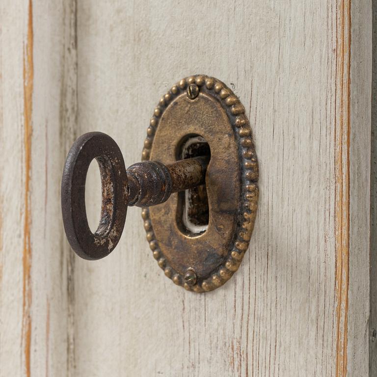 A painted vitrine cabinet, 19th Century.