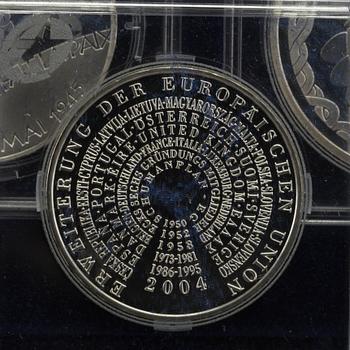 MINNESMYNT, 12, st, silver "Europa" Officiella Europamynt.