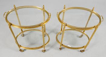 SERVERINGSVAGNAR, 1 par, gustaviansk stil, 1900-talets mitt.