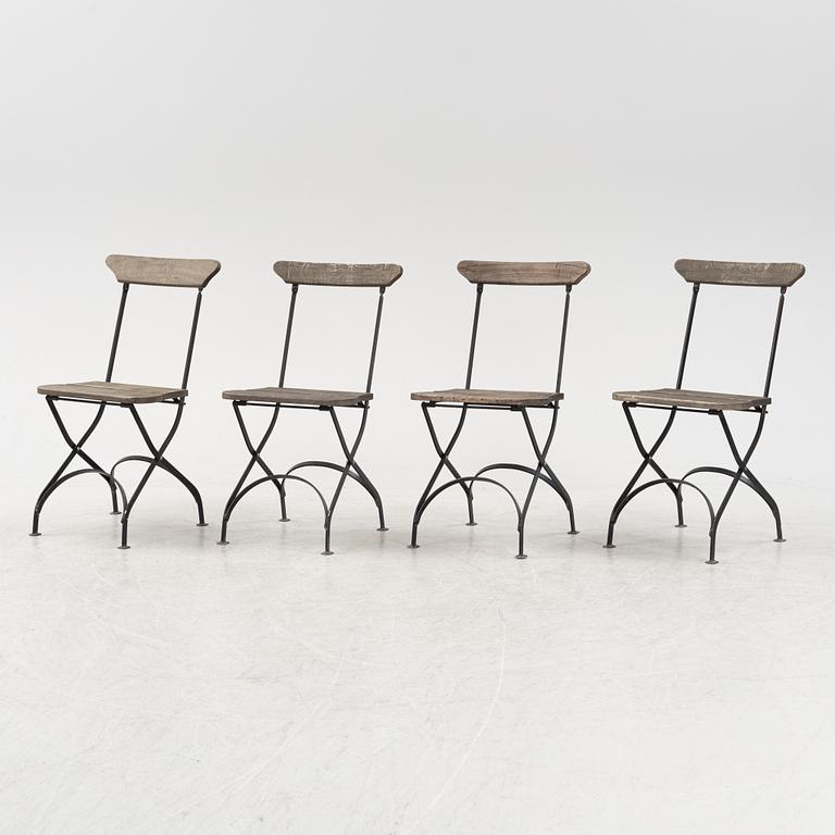 Trädgårdsstolar, 4 st, bryggerimodell, Byarums Bruk, 1900-talets andra hälft.