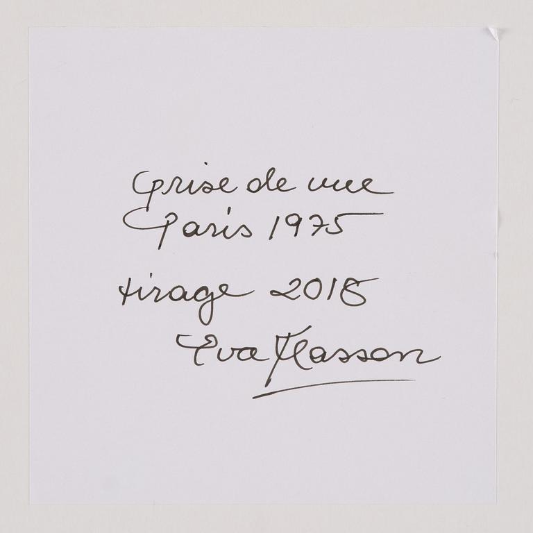 Eva Klasson, "Prise de vue, Paris", 1975.