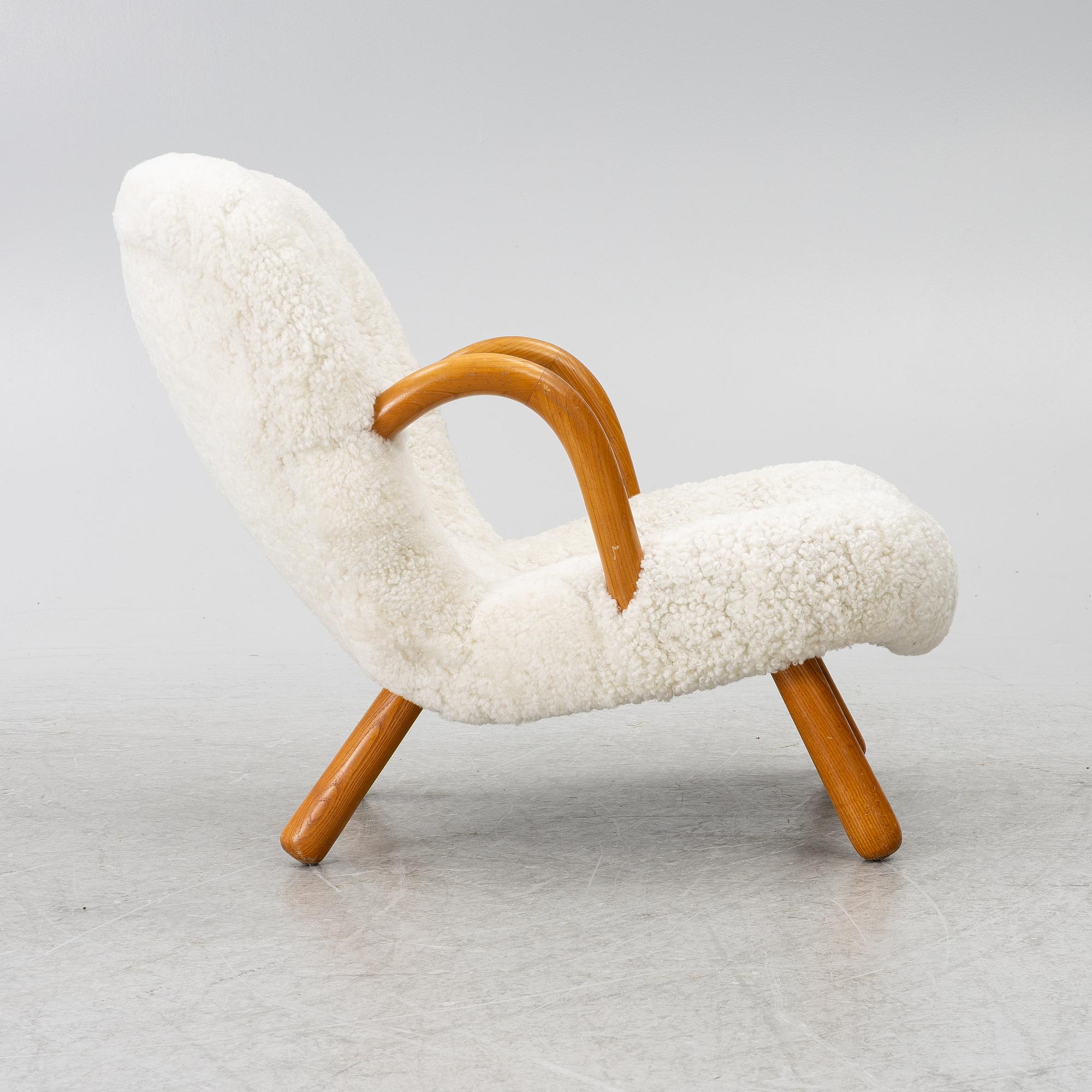 Scandinavian Modern, fåtölj, "Clam chair", 1940-50-tal.
