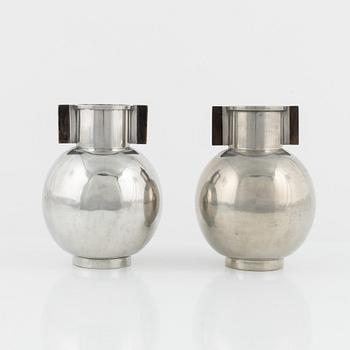 Jacob Ängman, a pair of pewter vases, GAB, 1936-37.