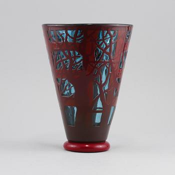VAS, glas, Helén Krantz, Orrefors, signerad, sent 1900-tal.