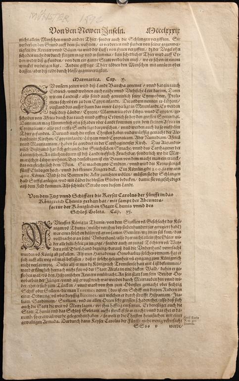 KARTOR, 2 st, Sebastian Münster, 1592.