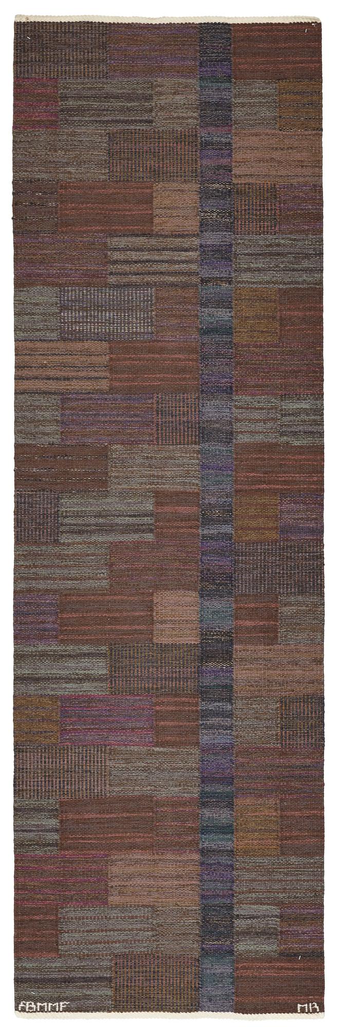 Marianne Richter, MATTO, "Gångerolf", flat weave, ca 264 x 81,5 cm, signed AB MMF MR.