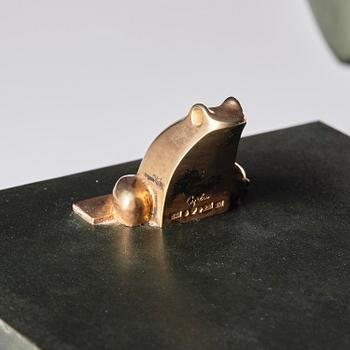 Gunnar Cyrén, a sculpture, "Kan du inte tala?", ed. 5/7, Herman Bergman konstgjuteri, Stockholm & Gävle, 1988.