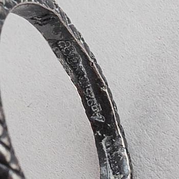 Bottega Veneta, ring och örhängen, sterlingsilver, Italien.