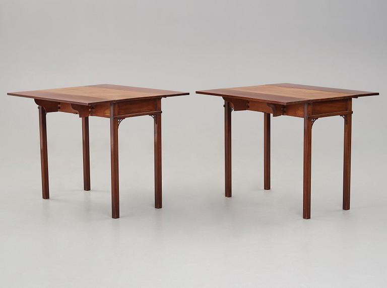 A pair of late Gustavian tables by Gottlieb Iwersson 1803.