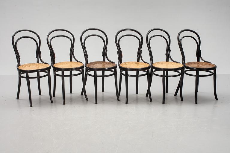 STOLAR, 6 st, bl a Thonet, 1900-talets första hälft.