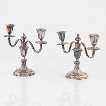 Candelabras, a pair, Carl Sandberg Eftr, Ystad, 1926.