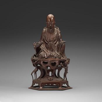 65. A bronze figure of Sholao, late Qing dynasty (1644-1912).