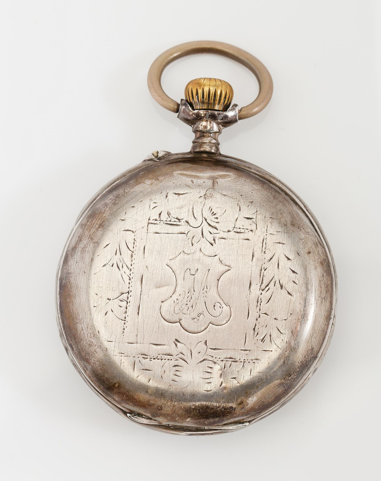 FICKUR, silver, omkring år 1900.
