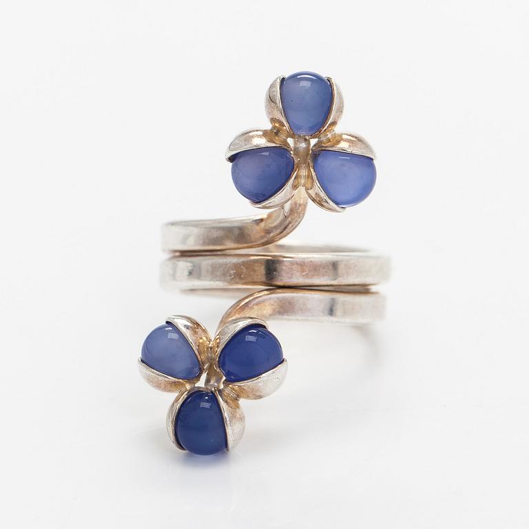 Elis Kauppi, ring, kalcedon, silver.