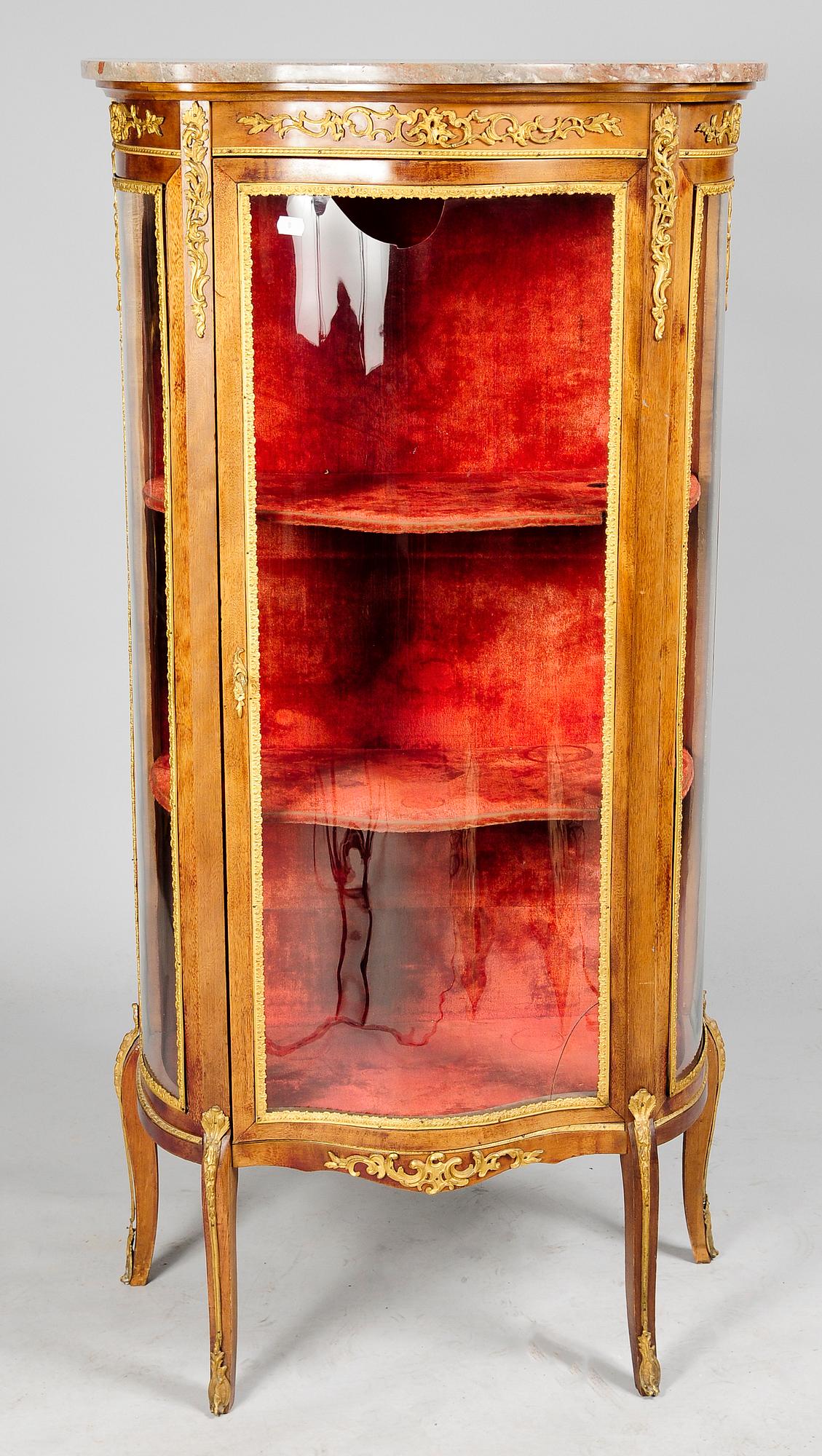 VITRINSKÅP, rokokostil, Frankrike, 1800-/1900-tal.