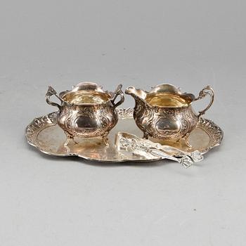 SERVISDELAR, 4 delar, silver, GEWE Silvervarufabriken AB, Malmö, 1959-60. Vikt ca 427 gram.