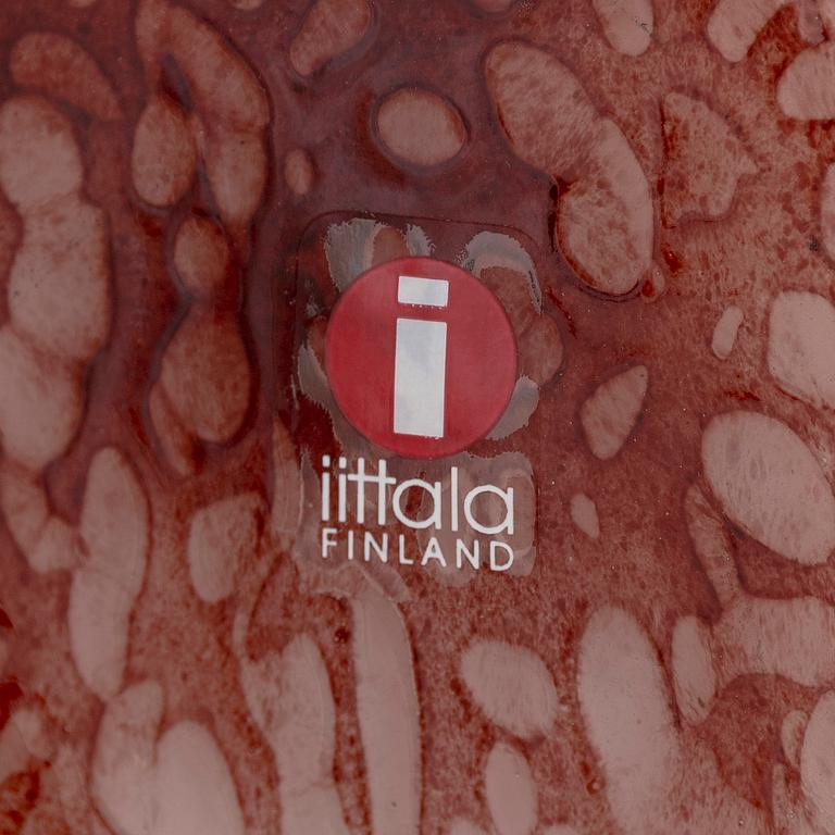 Oiva Toikka, A glass bird, 'Rosy Finch' signed O. Toikka Nuutajärvi.