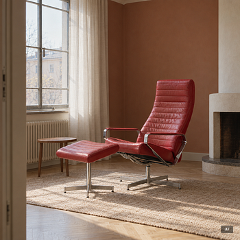 Pair of armchairs with footstool, “Vitesse”, Bolia.