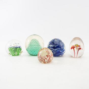 Letter weights 12 pcs glass 20th century.