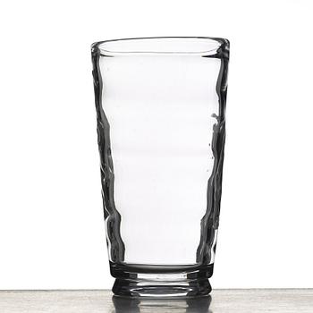Vicke Lindstrand, an engraved "Pearl fisher" glass vase, Orrefors, Sweden 1956.