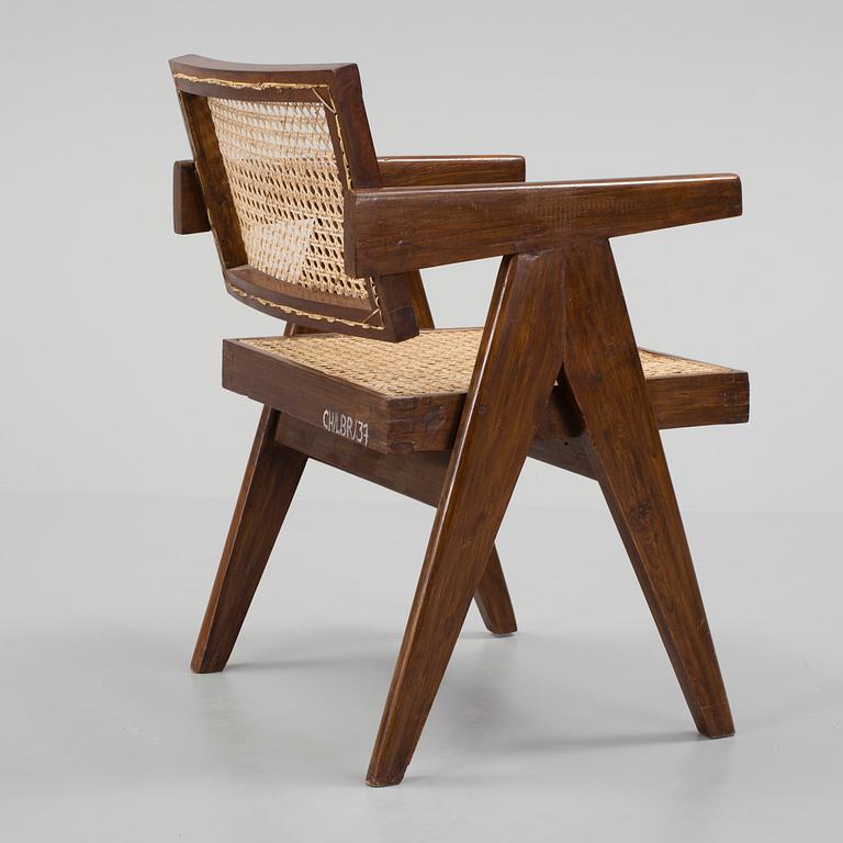 PIERRE JEANNERET, a desk chair for "pigeon hole desk", Chandigarh, India, 1950's.
