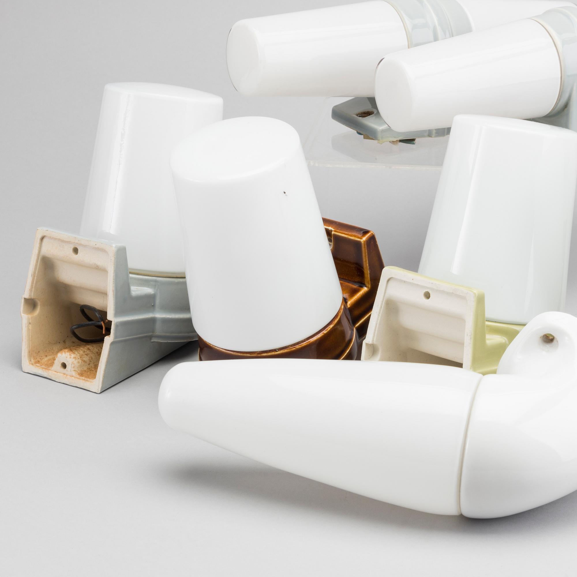 SEVEN SIGVARD BERNADOTTE LAMPS.