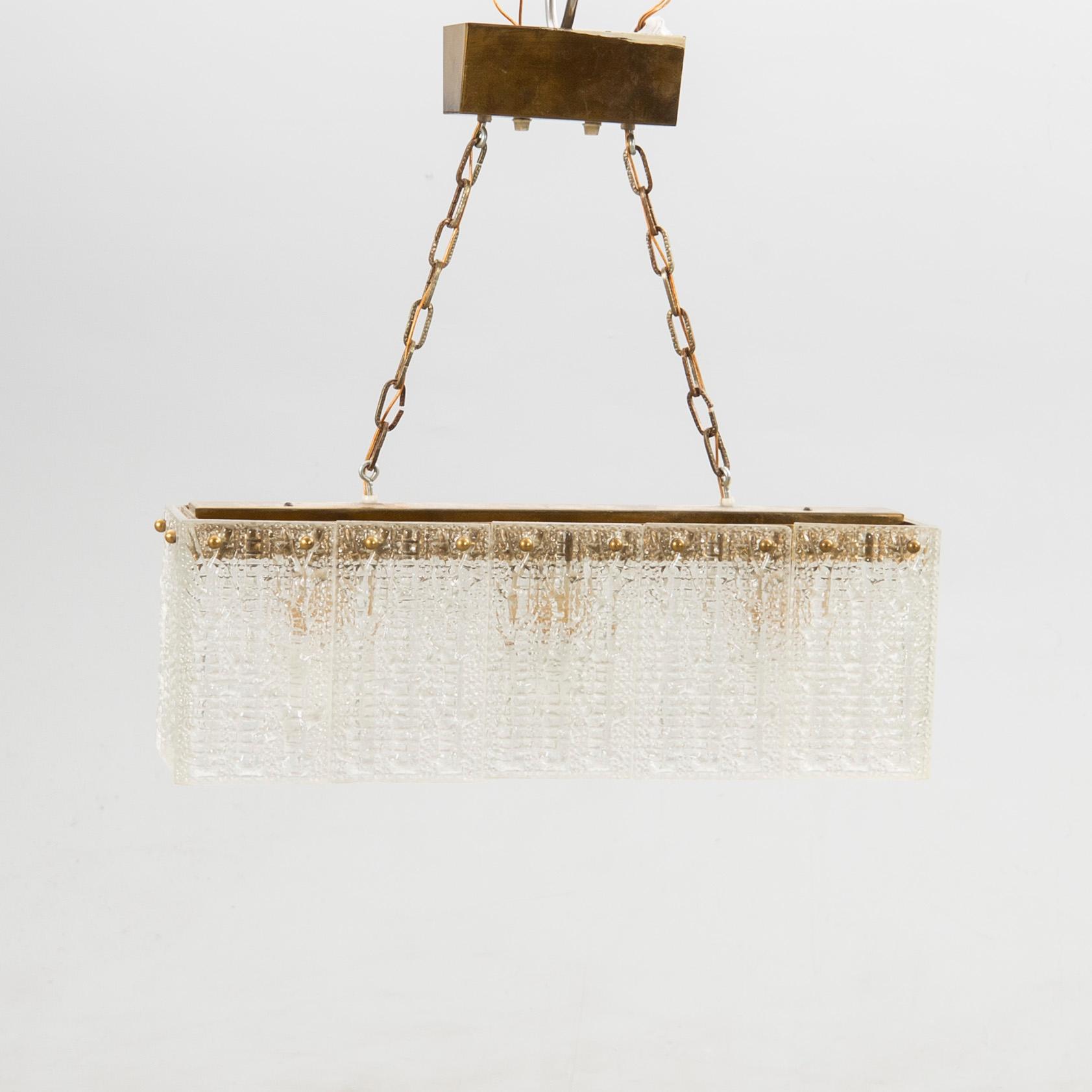 Taklampa, troligen Carl Fagerlund, Orrefors, 1960/1970-tal.