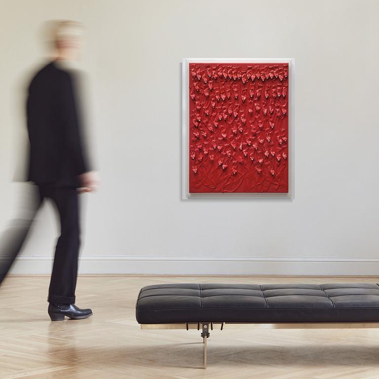 Arman (Armand Pierre Fernandez), "Monochrome accumulation no 5007".
