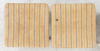 A set of four Gustavian stools, early 19th century.