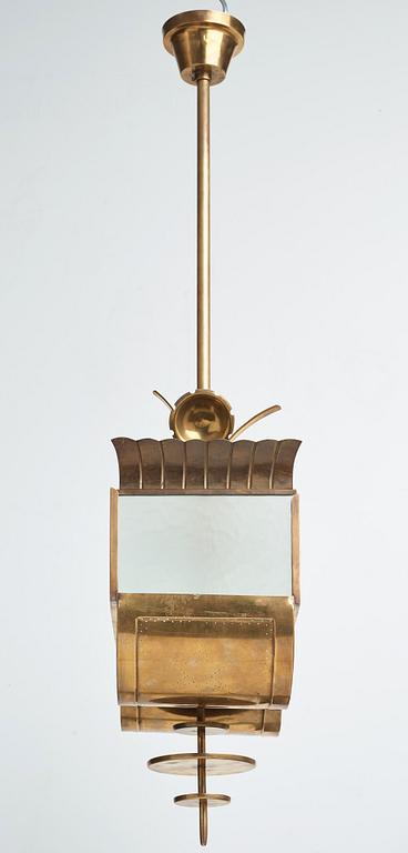 SWEDISH GRACE, a brass ceiling light, 1920's-30's.