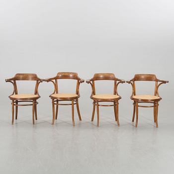 A set of four armchairs first half of the 20th century.