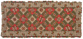 346. Åkdyna, korsstygnsbroderad, 105 x 45 cm, sannolikt Wemmenhögs härad, Sydvästra Skåne, daterad 1831.