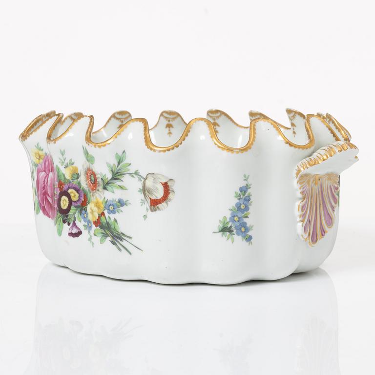 Royal Copenhagen, a glass rinser, "'Saxon Flower', Denmark, 19th century.