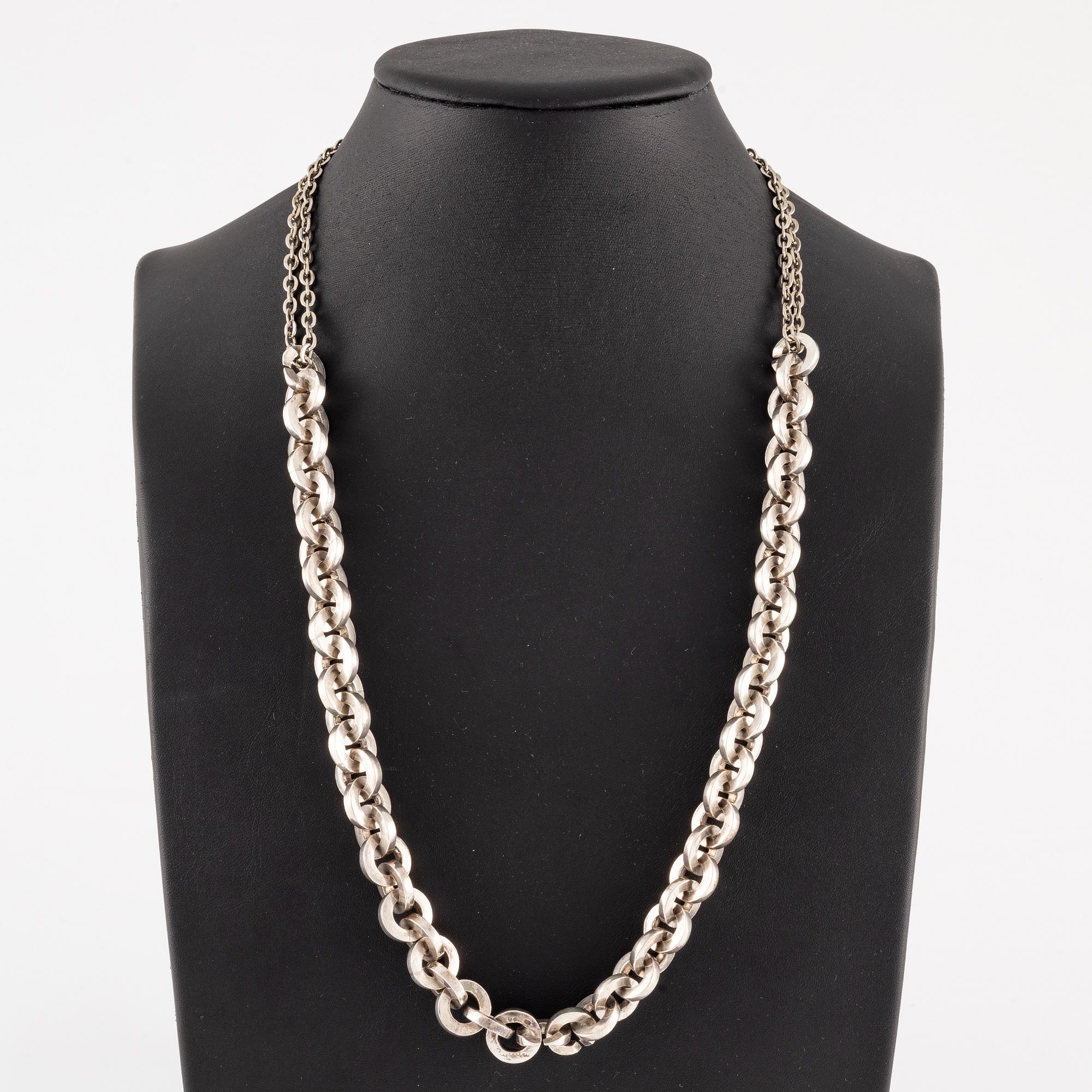 Rey Urban, necklace, silver, Stockholm 1969.