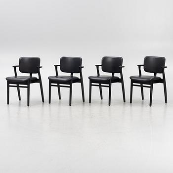 Ilmari Tapiovaara, a set of four 'Domus' chairs from Artek, Finland.