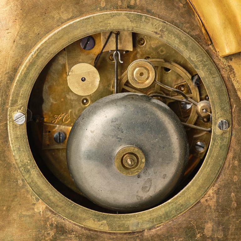 A mantle clock, presumably french, second half of the 19th century.