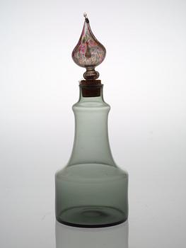 A Kaj Franck glass bottle with stopper, Nuutajärvi Notsjö, Finland 1962.