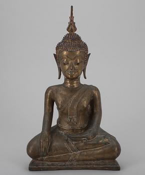 SKULPTUR, brons, Buddha, 1800-talets senare hälft.