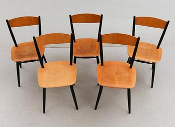 STOLAR, 5 st, "Fanett", Ilmari Tapiovaara, Edsbyverken, 1958.