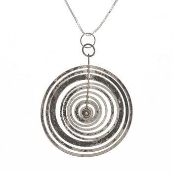 HÄNGSMYCKE, sterling silver, "Silvermåne" Tapio Wirkkala, N. Westerback, Helsingfors 1972.