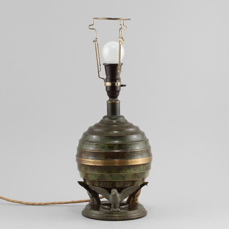 BORDSLAMPA, art deco, 1900-talets andra kvartal.