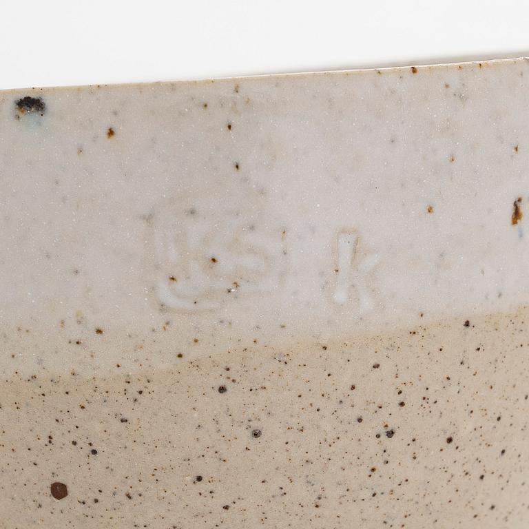 Kyllikki Salmenhaara, a stoneware tea strainer signed KS.