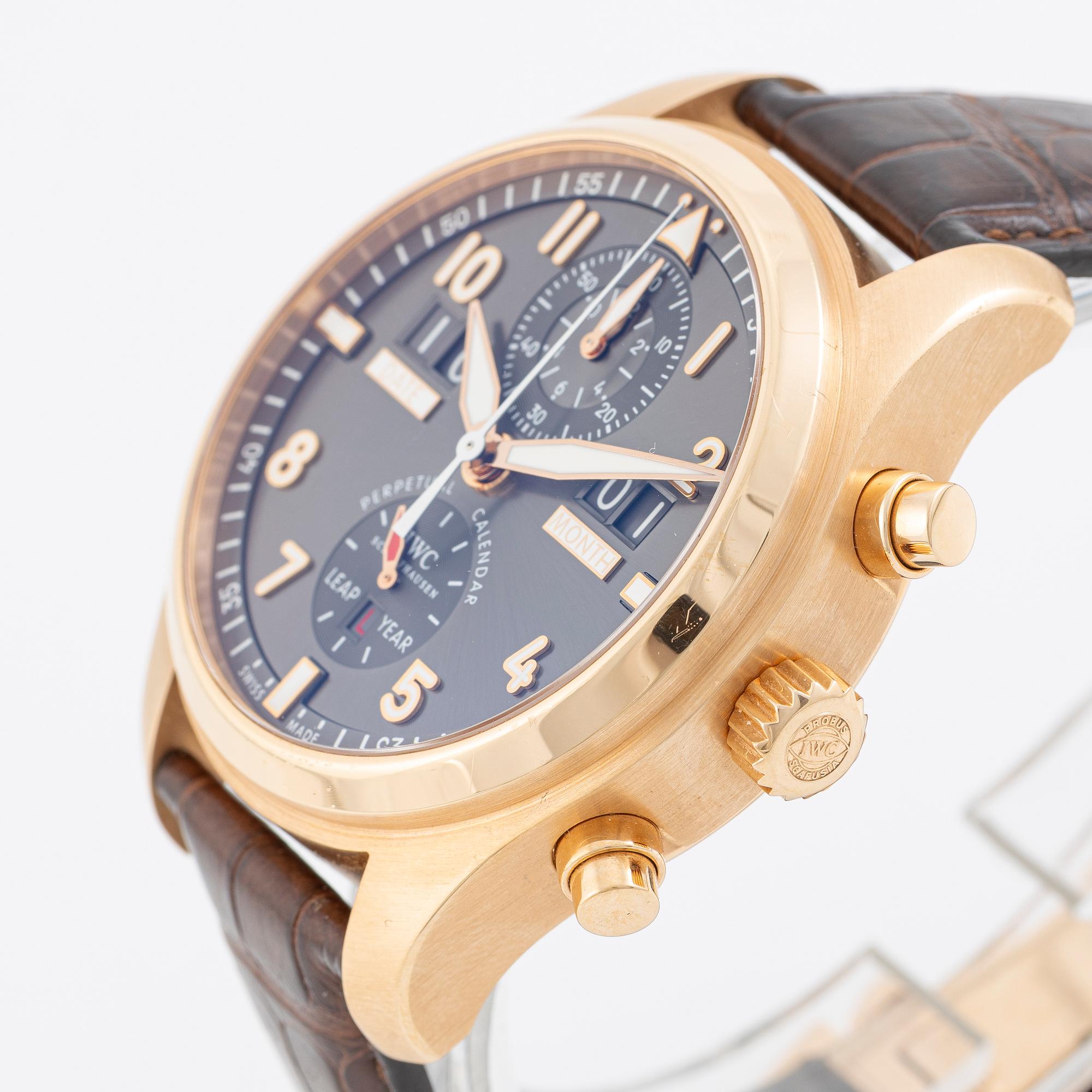 IWC, Pilot's Watch, Spitfire, Perpetual Calendar Digital Date-Month, wristwatch, 46 mm.