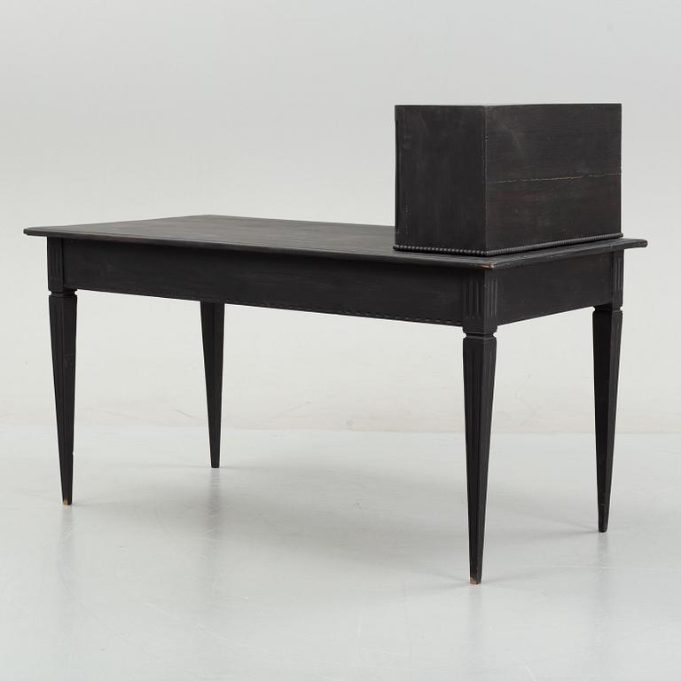 A gustavian style painted desk, circa 1900.