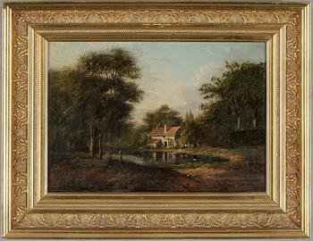 OKÄND KONSTNÄR, olja på duk, 1800-tal.